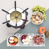 Appareil a fondue HKoeNIG - ALP1800 - Jusqu'a 6 personnes - Capacité 2L - Thermostat réglable jusqu'a 190°C - 800W - Rouge/Noir