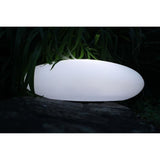 Galet solaire lumineux - Luna - Blanc - 64x39x21 cm - LED intégrée - Décoration jardin