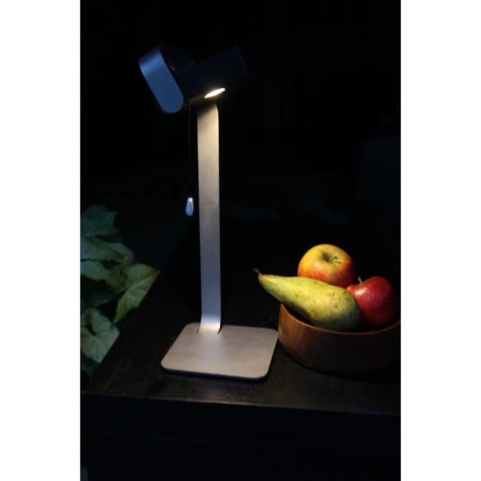 Lampe de table solaire - Easy - Gris - Aluminium - LED - 30 lumens