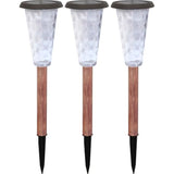 Lot de 3 balises solaires - Canopo - 20 lumens - Beige