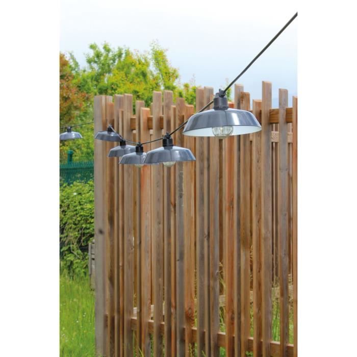 Guirlande solaire - Rio Vintage - 7,50 m - Gris