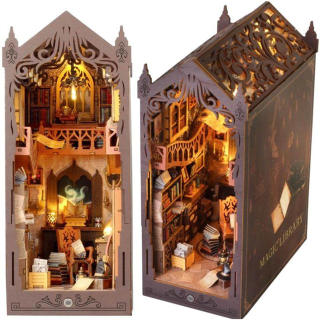 Book Nook - Kit DIY a construire Maquette 3D Serre Livre - Librairie Magique Creanook - 11 x 18 x 26 cm