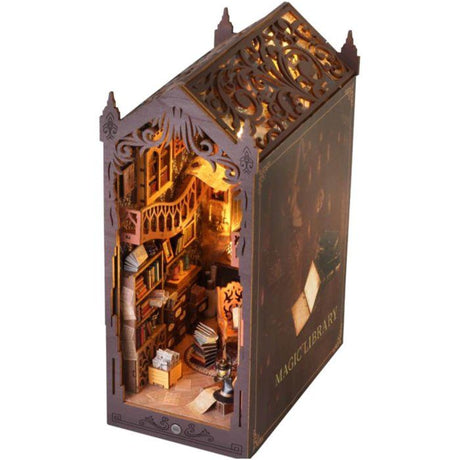 Book Nook - Kit DIY a construire Maquette 3D Serre Livre - Librairie Magique Creanook - 11 x 18 x 26 cm