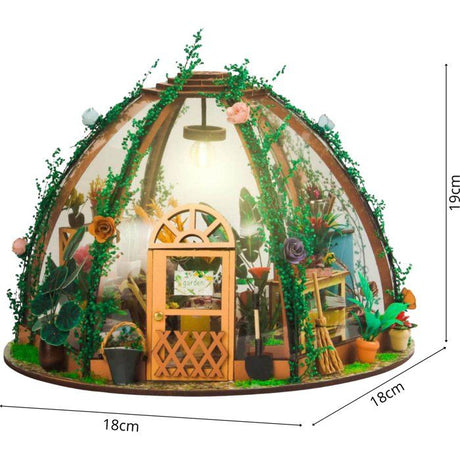 Book Nook - Kit DIY a construire Maquette 3D Serre Livre - Jolie Pergola Green Nook - 22 x 22 x 17 cm