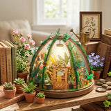 Book Nook - Kit DIY a construire Maquette 3D Serre Livre - Jolie Pergola Green Nook - 22 x 22 x 17 cm