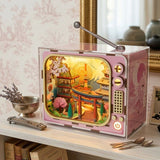 Book Nook - Kit DIY a construire Maquette 3D Serre Livre - TV Fuji - 12,5 x 8 x 13 cm