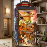 Book Nook - Kit DIY a construire Maquette 3D Serre Livre - Ruelle Japonaise Nookland - 10 x 19 x 24 cm