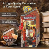 Book Nook - Kit DIY a construire Maquette 3D Serre Livre - Garage vintage Nookland - 10 x 19 x 29 cm