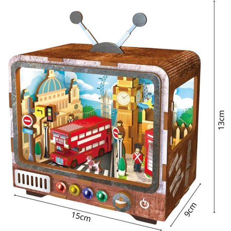 Book Nook - Kit DIY a construire Maquette 3D Serre Livre - TV Londres - 12,5 x 8 x 13 cm
