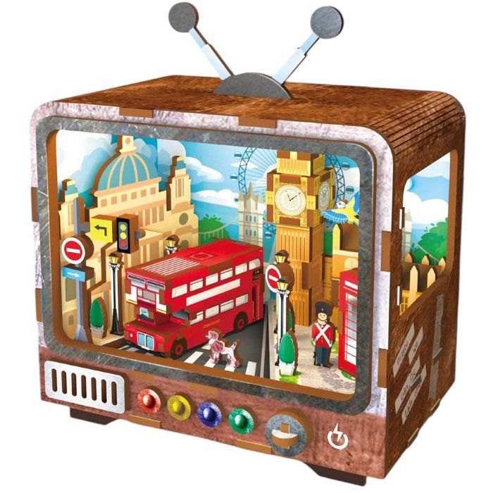 Book Nook - Kit DIY a construire Maquette 3D Serre Livre - TV Londres - 12,5 x 8 x 13 cm