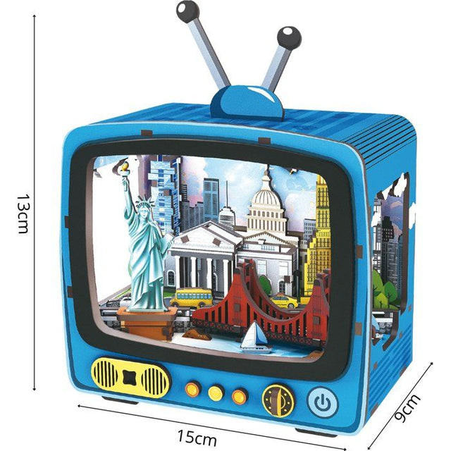 Book Nook - Kit DIY a construire Maquette 3D Serre Livre - TV New York - 12,5 x 8 x 13 cm