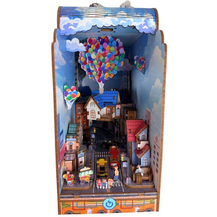 Book Nook - Kit DIY a construire Maquette 3D Serre Livre - Maison volante Nookland - 10 x 19 x 24 cm
