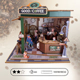 Book Nook - Kit DIY a construire Maquette 3D Serre Livre - Coffee Shop Nookland - 16 x 14 x 16 cm