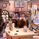 Book Nook - Kit DIY a construire Maquette 3D Serre Livre - Coffee Shop Nookland - 16 x 14 x 16 cm