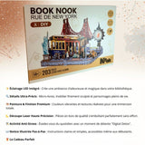 Book Nook - Kit DIY a construire Maquette 3D Serre Livre - Rue de New York Nookland - 22 x 14 x 14 cm