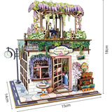 Book Nook - Kit DIY a construire Maquette 3D Serre Livre - Flower shop Nookland - 16 x 15 x 23 cm