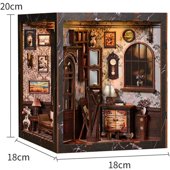 Book Nook - Kit DIY a construire Maquette 3D Serre Livre - Cube Nook Nookland