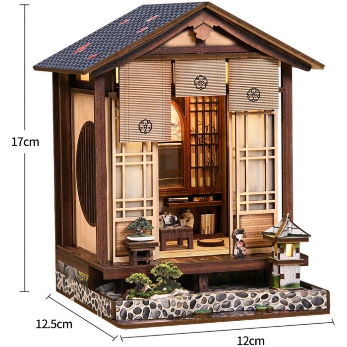 Book Nook - Kit DIY a construire Maquette 3D Serre Livre - Zen house Nookland - 12,5 x 12 x 17 cm