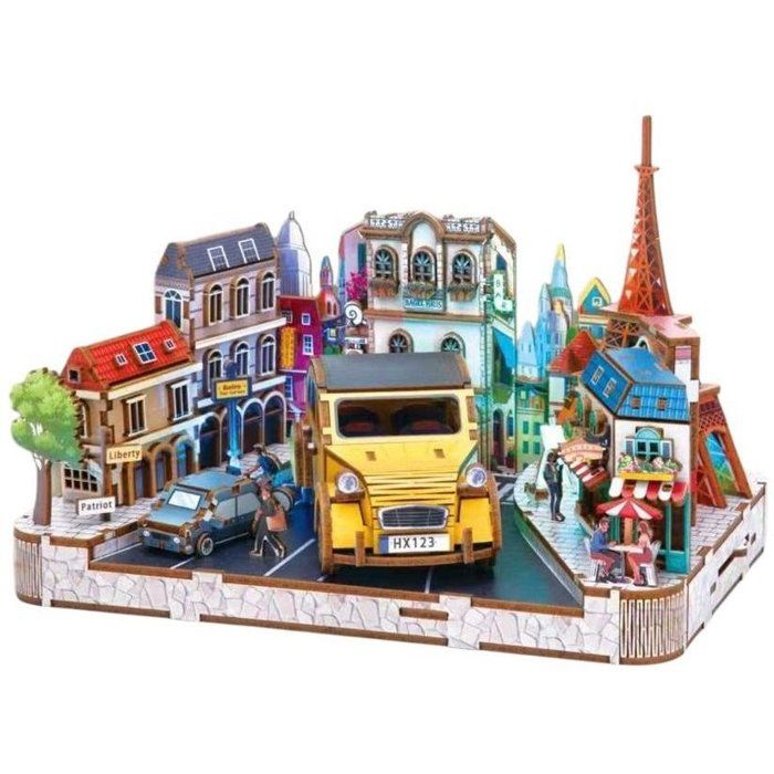 Book Nook - Kit DIY a construire Maquette 3D Serre Livre - Paysage Parisien Nookland - 25 x 21 x 25 cm
