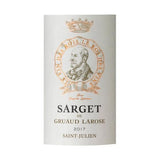Sarget de Gruaud Larose 2017 Saint-Julien - Vin rouge de Bordeaux