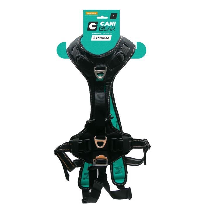 Dog harness - SYMBIOZ - S - Black / Blue