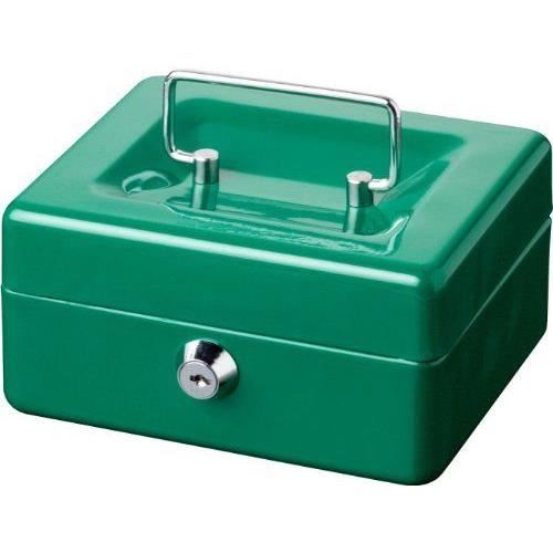 Caissette a monnaie - BURG WACHTER - Money 5015 Green - Ouverture a clé, acier vert