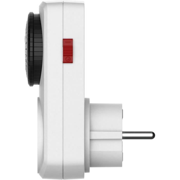 Mini programmateur mécanique journalier - GAO - 3680 W - 48 programmes - Blanc