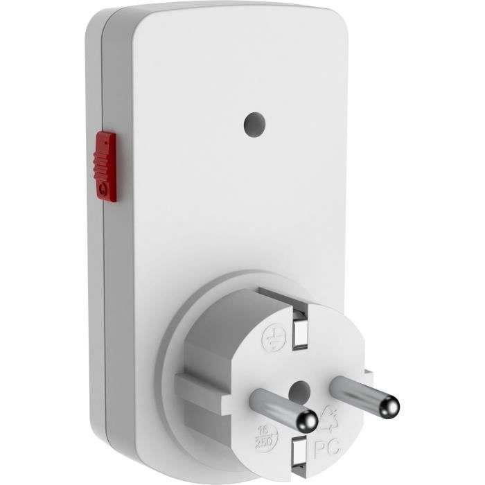 Minuterie compacte mécanique - GAO - Programmateur 3680W - 16A - 96 commutations/jour - Blanc