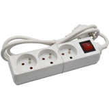 Bloc ménager - GAO - 3 prises 2P+T - Avec interrupteur, conforme NF