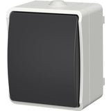 Interrupteur va-et-vient - Aquatop - IP54 - Gris - Intérieur - Plastique haute résistance