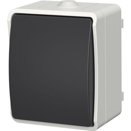 Interrupteur va-et-vient - Aquatop - IP54 - Gris - Intérieur - Plastique haute résistance