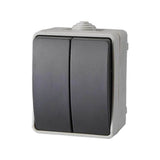 Interrupteur - Aquatop - Double va et vient - IP54 - 2 boutons - Utilisation extérieure