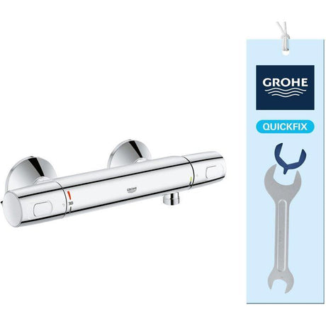 GROHE Mitigeur thermostatique Douche Precision Trend, montage mural, protection anti-brűlure, raccord fileté 1/2, chromé, 34229002
