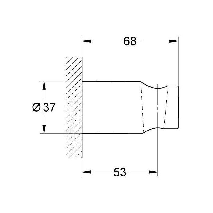 Support de douche mural - GROHE - Vitalio Universal - Non ajustable - Métal