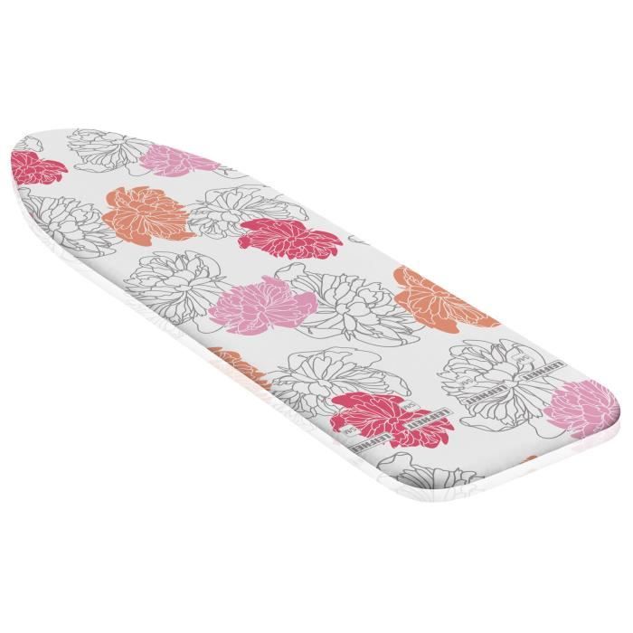 Housse table a repasser Leifheit Cotton Comfort M 71601, rembourrage en molleton de 3 mm, pour planche a repasser max. 125 x 40 cm