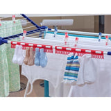 Étendoir a linge Leifheit Pegasus 160 Solid Slim 81620, séchoir a linge compact avec 16m d'étendage, tancarville robuste, blanc