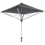 Séchoir parapluie Leifheit LinoProtect 400 82100, étendoir a linge parapluie avec toit étanche et douille, 40m d'étendage, gris