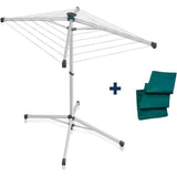 Séchoir parapluie Leifheit 140 LinoPop-Up 82500, étendoir intérieur et extérieur avec 14m d'étendage, transport et rangement facile