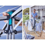 Séchoir parapluie Leifheit 140 LinoPop-Up 82500, étendoir intérieur et extérieur avec 14m d'étendage, transport et rangement facile