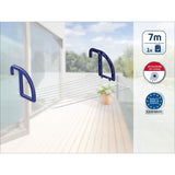 Séchoir a linge suspendu Leifheit 70 Classic 83056, séchoir express pour balcon et radiateur avec 7m d'étendage, suspension robuste