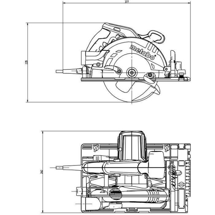 Scie circulaire portative Coffret - METABO - KS 55 FS