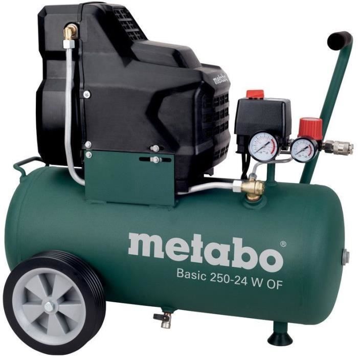 Compressor - METABO - Basic 250-24 W OF - Universal quick coupling - Rubberized handle