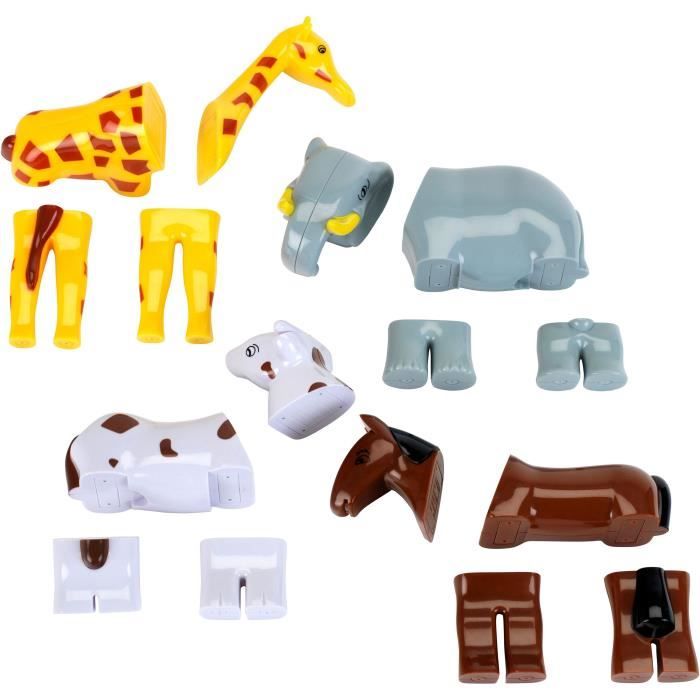 Animaux magnétiques - KLEIN - 0071 - 4 grands animaux Funny Puzzle, sachet - 16 pieces - Des 12 mois
