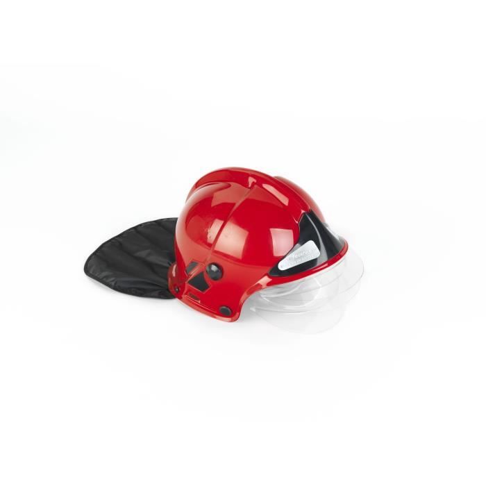 Casque de pompier F1 rouge - KLEIN - Licence MSA GALLET - Visiere escamotable et protege-nuque