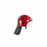 Casque de pompier F1 rouge - KLEIN - Licence MSA GALLET - Visiere escamotable et protege-nuque