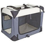 KERBL - Box de transport pour chien - JOURNEY - 70 x 52 x 52 cm - Gris / Beige
