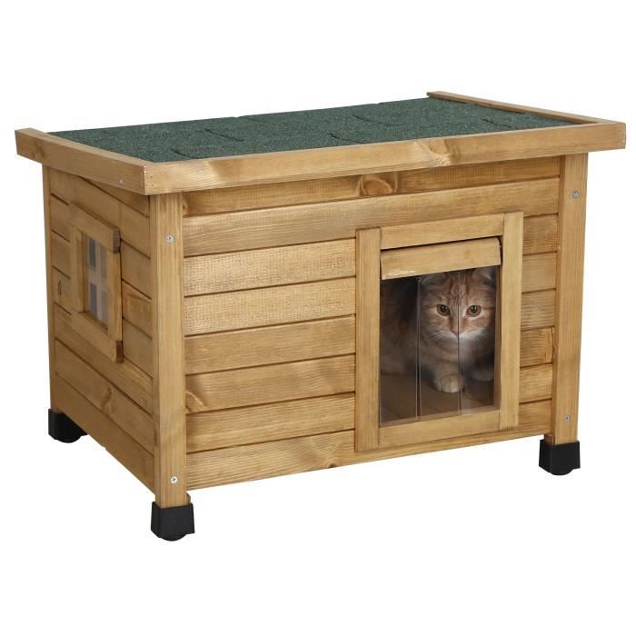 KERBL Maison pour chat Rustica 57x42x45cm - Bois