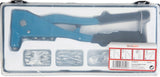 Jeu de pince a riveter - MEISTER - CP195270 - Inclus 100 rivets en aluminium - Boîte plastique avec couvercle transparent