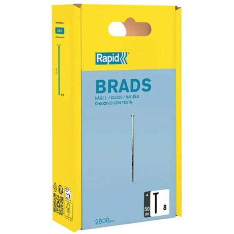 Clous - RAPID - Pointe n°8 - Dimension 50mm - 2800 pointes - Acier galvanisé