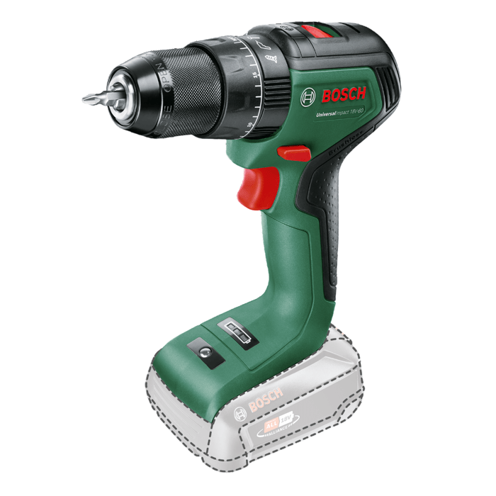 Perceuse visseuse a percussion BOSCH - UniversalImpact 18V 60 - Sans batterie et chargeur